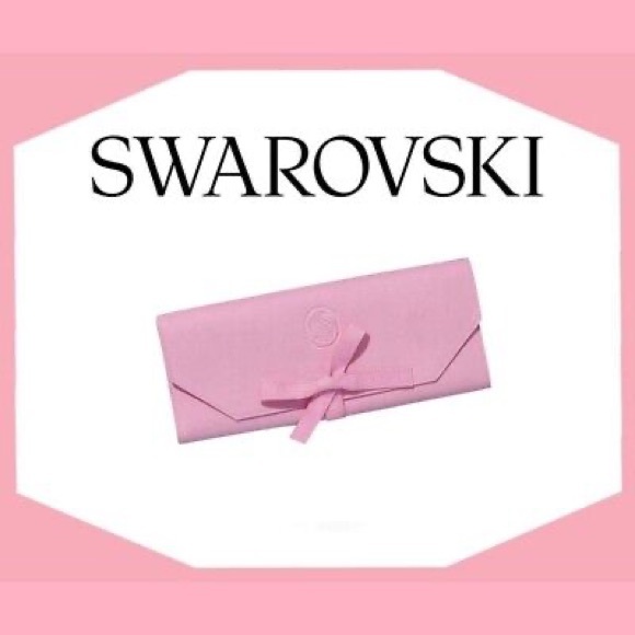 Swarovski Jewelry - NWT-Pink Swarovski Iconic Swan Pink Jewelry Roll Travel Jewelry Pouch